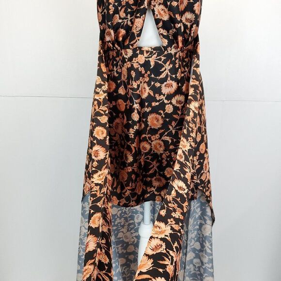 Significant Other Women's Effie Halter Dress Dark Painted Floral - Picture 12 of 14